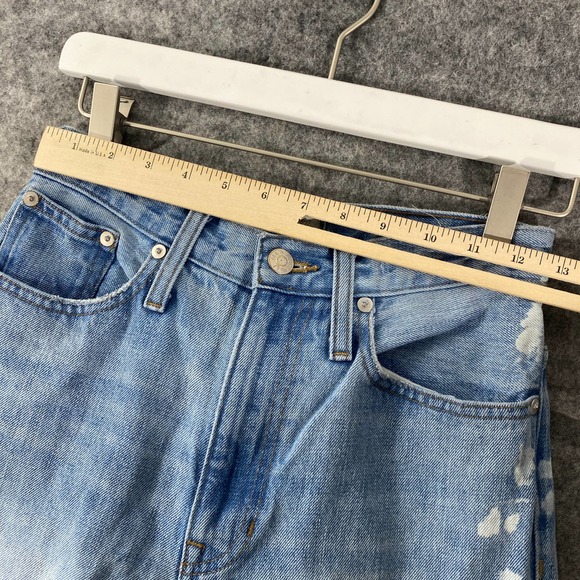 Madewell Jeans 23 Dadjean Light Blue High Rise Denim Boyfriend Bleached Edition - Picture 8 of 16